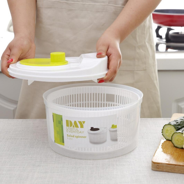 Large Manual Salad Vegetable Fruits Washer Spinner Lettuce Dryer Dehydrator