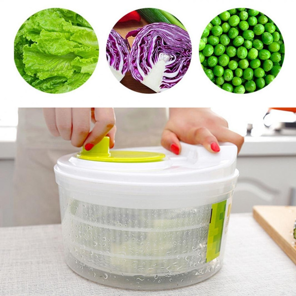 Large Manual Salad Vegetable Fruits Washer Spinner Lettuce Dryer Dehydrator