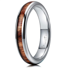 Steel, Wood, tungstenring, wedding ring