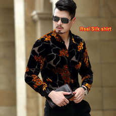 silkshirt, Flowers, businessmensclothing, print shirt