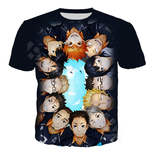 Popular Anime Haikyuu Volleyball Club T Shirt Men/women 3D Print T ...