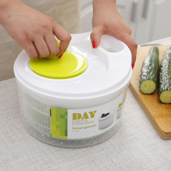 Large Manual Salad Vegetable Fruits Washer Spinner Lettuce Dryer Dehydrator