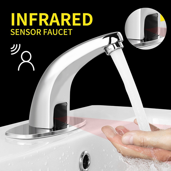 Bathroom Automatic Infrared Sink Hands Touchless Free Cold Faucet Sensor Tap