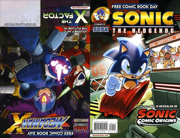 Sonic Comic Origins and Mega Man X FCBD #2014 VF ; Archie comic book | Wish