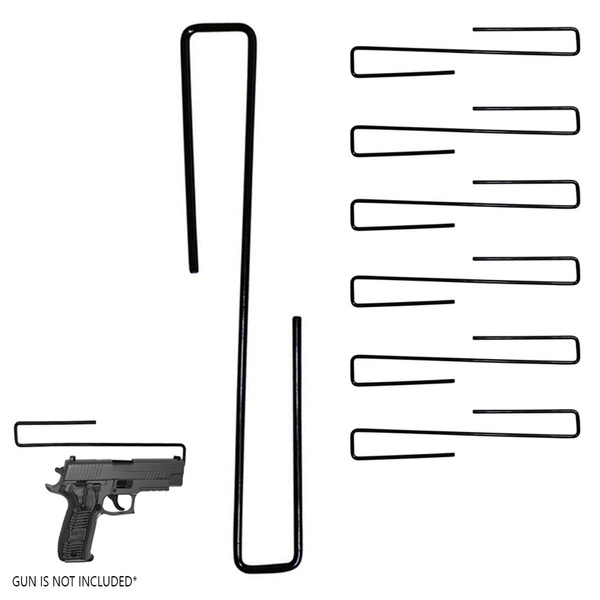6PC Safety Handgun Hangers Pistol Gun Holder Organizer Rack