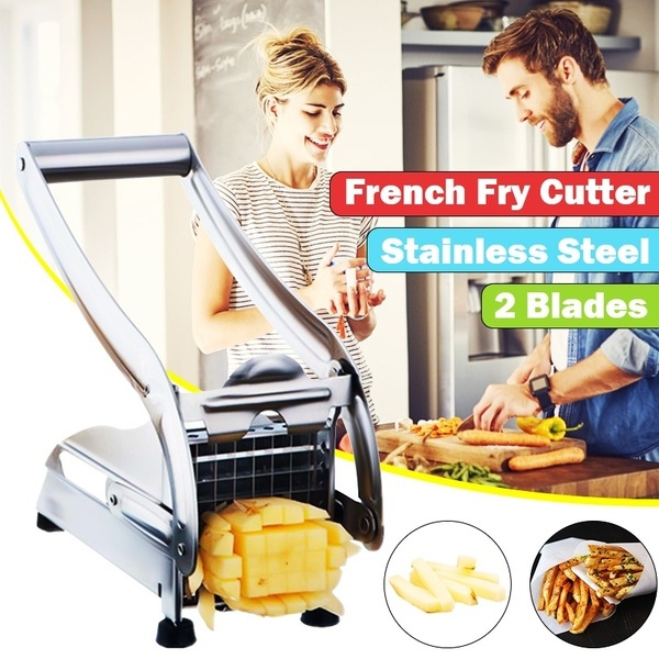 Potato Chippers, Sopito French Fry Cutter Stainless Steel Potatoes Slicer  with Anti-Slip Base Sucker for Sweet Potatoes, Carrots, Apples, Cucumbers  FR
