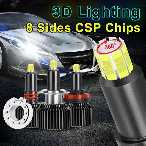 2pcs 360 H1 H7 H8 H11 Led Lamp Car Headlight Bulb Hb3 9005 Hb4