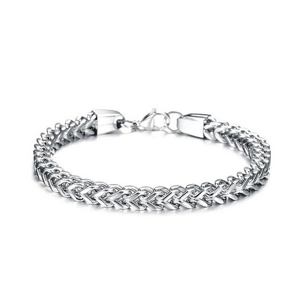 Massive Man Bracelet For Manly Wrist Vintage Solid Stainless Steel Hand  Link Chain Bracelets For Men Jewelry Boys Mannen Armband - Bracelets -  AliExpress