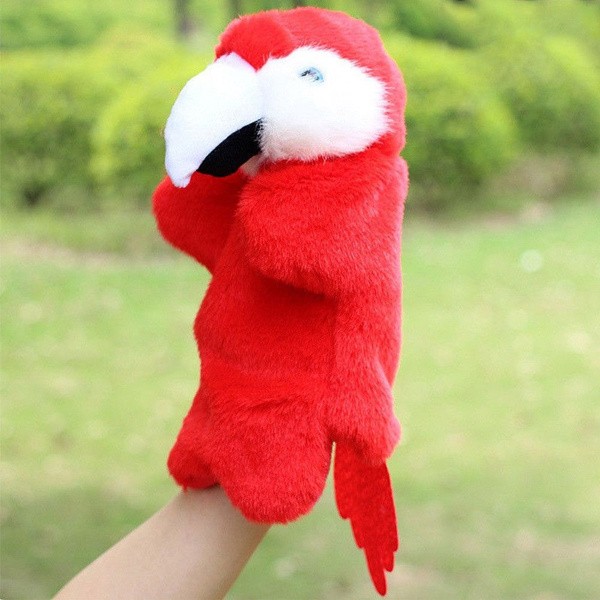 Funny Plush Hand Birthday Gift Puppet Parrot Hand Animal 