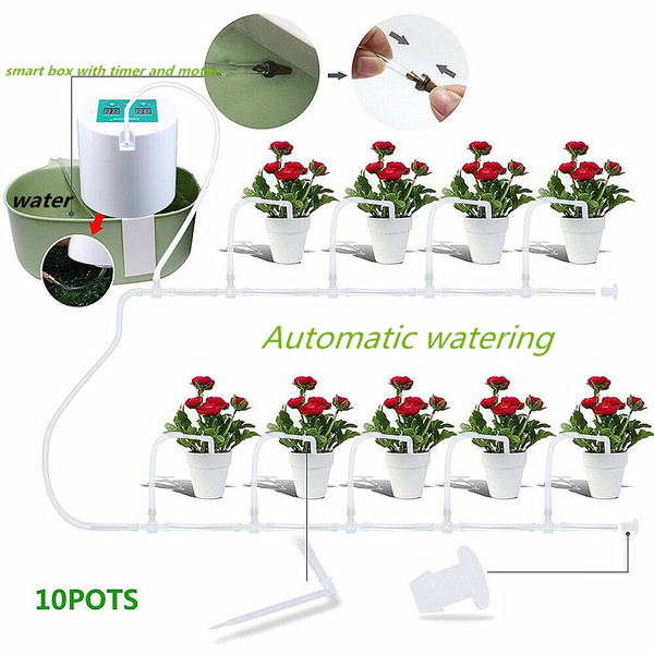 Auto Water Timer Portable Garden Plant, Portable Garden Watering Cart