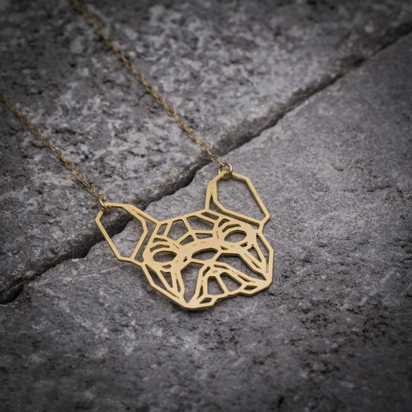 Buy Sterling Silver French Bulldog Necklace, Pet Memorial Jewellery,  Origami Necklace for Woman, Gold Plated / Charm Necklace Online in India -  Etsy