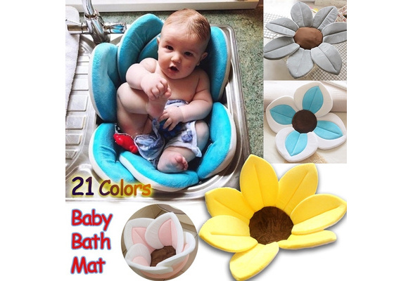 Wholesale Newborns Plush Bath Pad Lotus Look Baby Bath Pillow