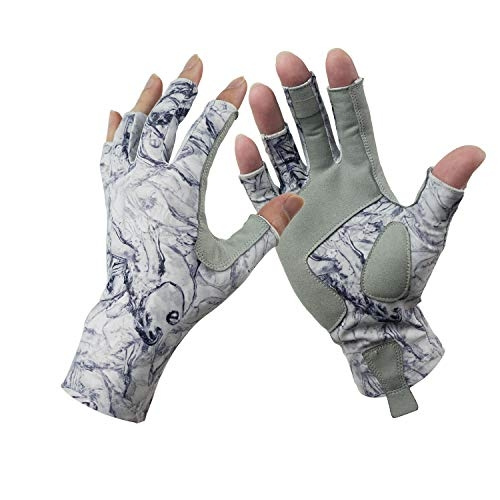 Riverruns Fingerless Fishing Gloves are Designed for Men and Women Fishing,  Boating, Kayaking, Hiking, Running, Cycling and Driving.