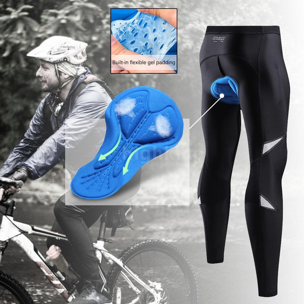 Lixada Men's Reflective Bicycle Pants Gel Padded Cycling Compression Tights  Leggings Outdoor Riding Bike Pants