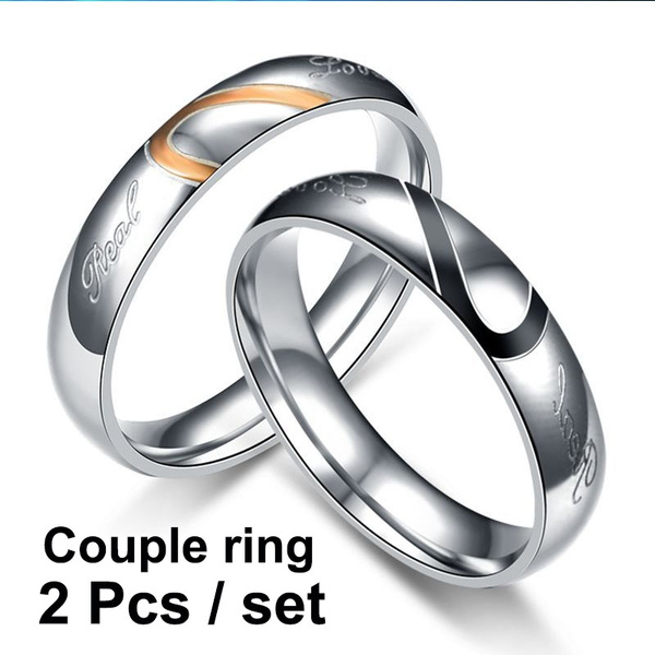 Valentine's Special King and Queen Adjustable Couple Rings for lovers Love  Birds Fashionable Adjustable LOVE Theme