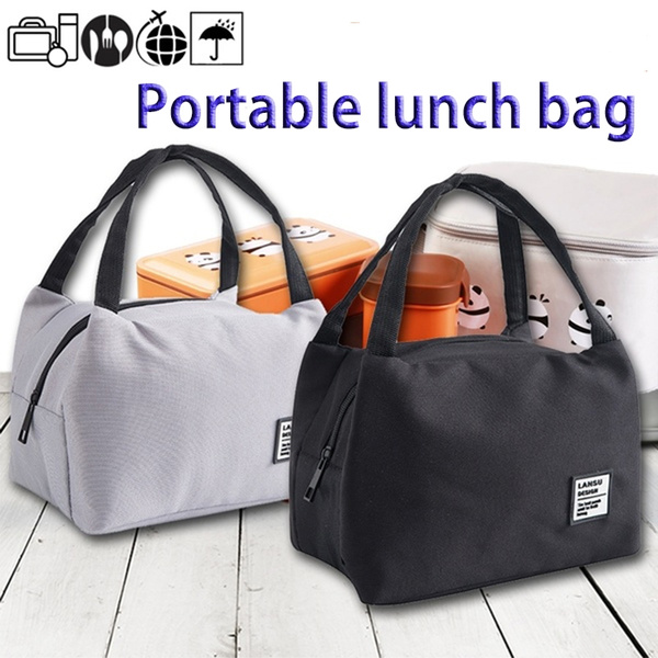 1pc Lunch Box Bag, Thermal Insulated Hand-held Tote Cooler Bag