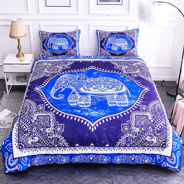 mandala elephant duvet set