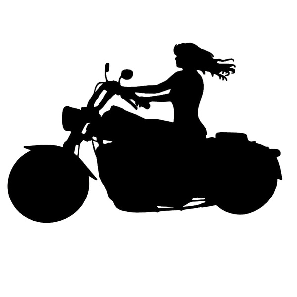 Rebelle Motorcycle Girl Sticker Decal Artist Big Toe BT28 