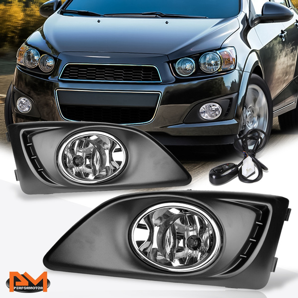 Clear Lens Front Bumper Fog Light/Lamp+Bezel+Switch Compatible with