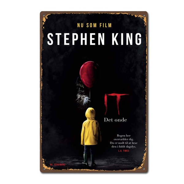 NGHF Stephen King/'s IT Tin Sign Classic Poster Horror Film Movie Vintage Retro Tin Sign Metal Decor 8X12inches