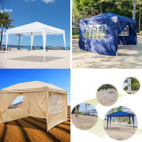 10x10 Portable EZ Pop Up Canopy Garden Gazebo Wedding Party Tent Outdoor Patio 