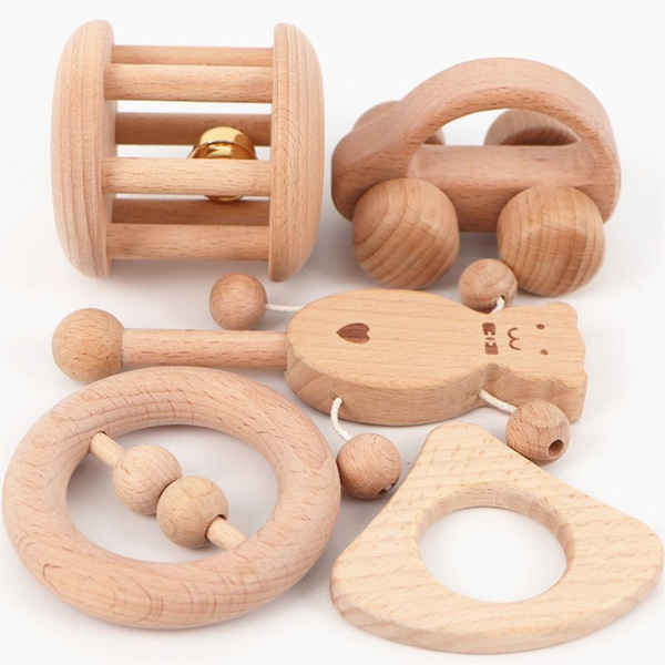 wooden newborn baby toys