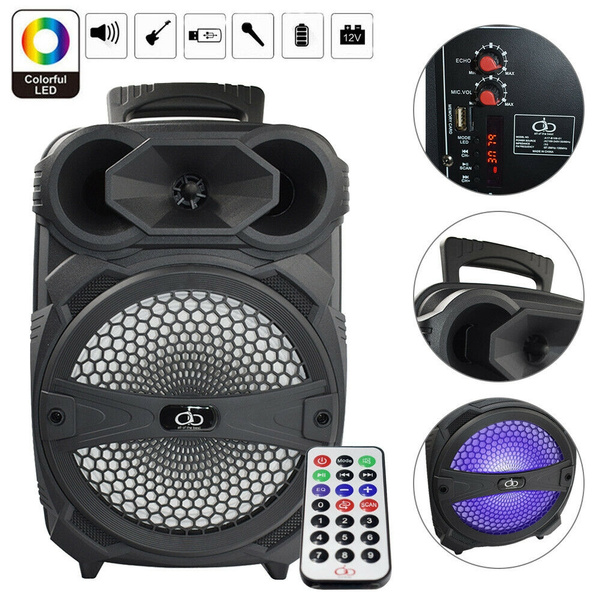 Rechargeable Portable Bluetooth Speaker With Subwoofer System Big LED | Wish