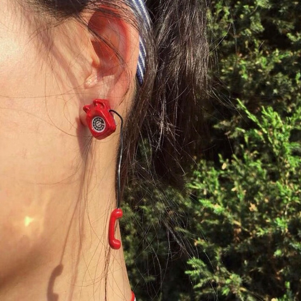 vintage telephone earrings