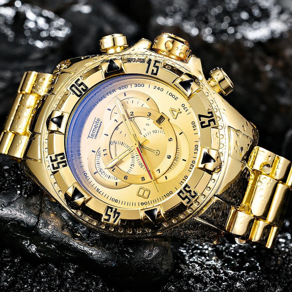 Temeite luxury 2024 gold watch