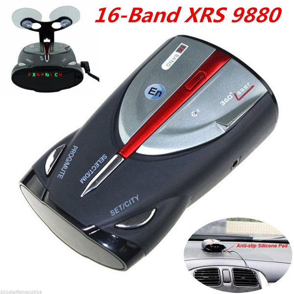 12V 16-Band Cobra XRS 9880 Laser Anti Radar Car Detector 360 Angel Led ...