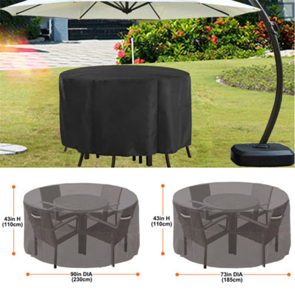 Large Round Waterproof Outdoor Garden Patio Table Chair Set Furniture Cover Wish