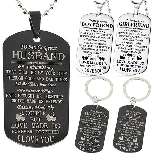 Gifts For Her Him Men Women Boyfriend Girlfriend Wife Husband Keychain Necklace 