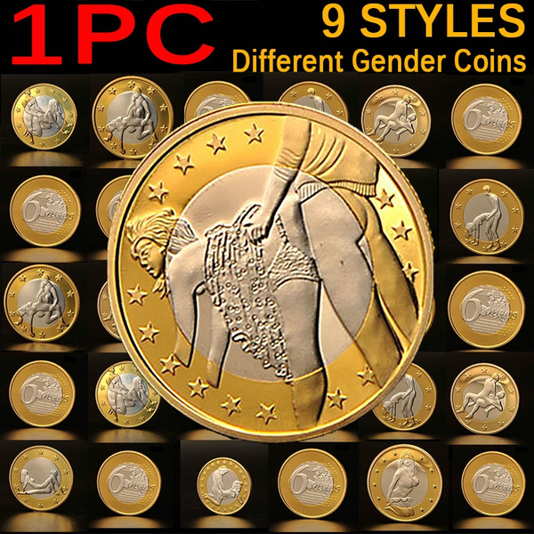 1PC German Gold Coin 9 Styles 6 Euro Gold plated Coins Gold Coins