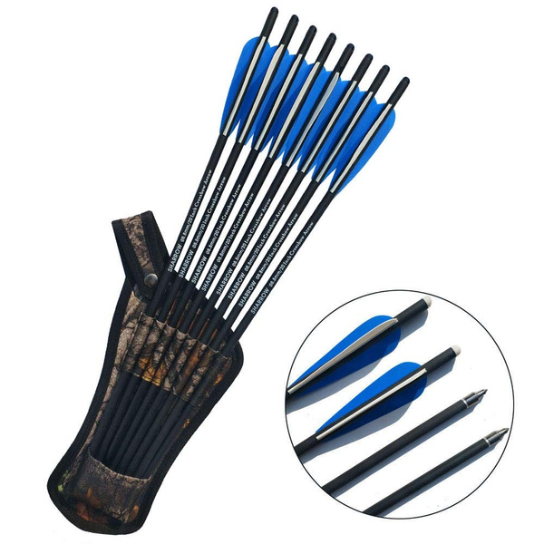 6/12X Archery Crossbow Carbon Arrows Bolts Targeting Hunting Shooting 16-22inch 