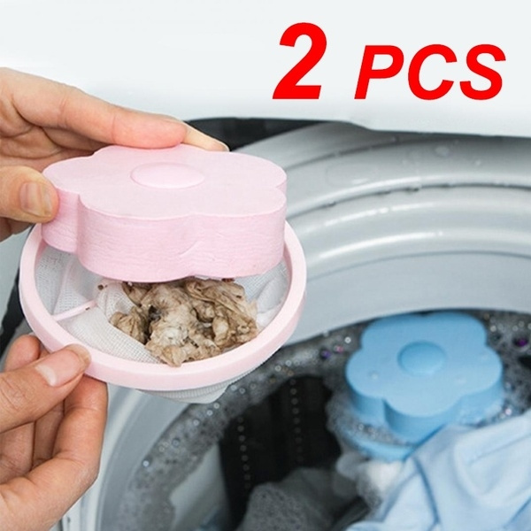 2 PCS Washing machine filter Lint Filter Bag Laundry Mesh Hair Catcher ...