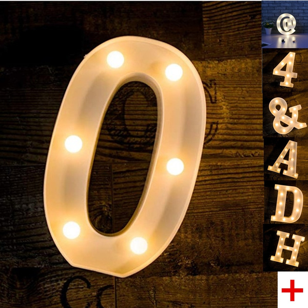 26 Alphabet Light Up Letters Sign Perfect for Night Light Wedding Birthday Party Home Bar Decoration Christmas Lamp LED Marquee Letter Lights White,0