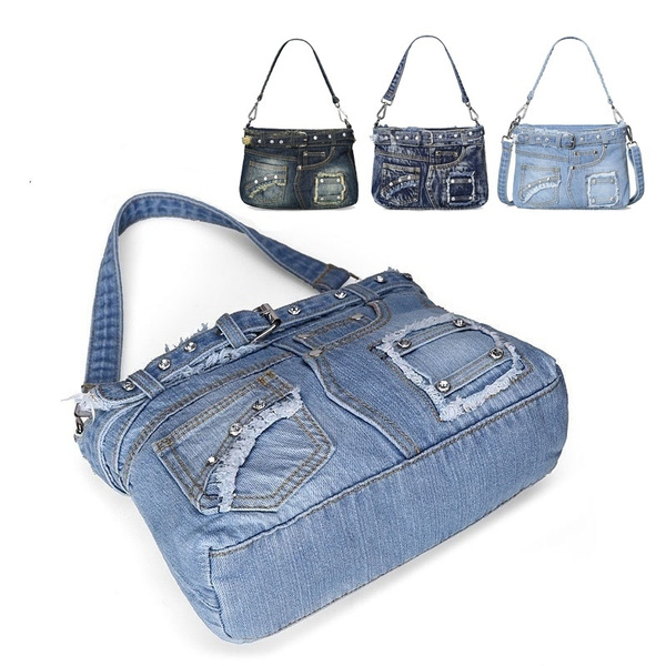 New Designer Handbag Original Novel Design Creative Jeans Denim Bag Shoulder Handbag Cross Body Tote Bag