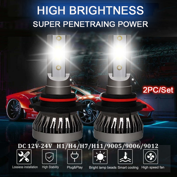 AUTVAN 2PCS Infitary Auto Lighting System Car Light Lamp Headlight Bulb H1 LED New
