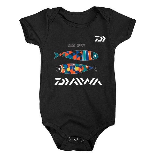 Fashion Daiwa Fishing Team Infants Playsuit Baby Kids Clothes Newborn  Outfits T-shirts Round Neck