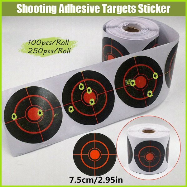 100pcs Diameter 7.5 cm 3 Inch Splatter Target Roll Shooting Stickers!oP %S 