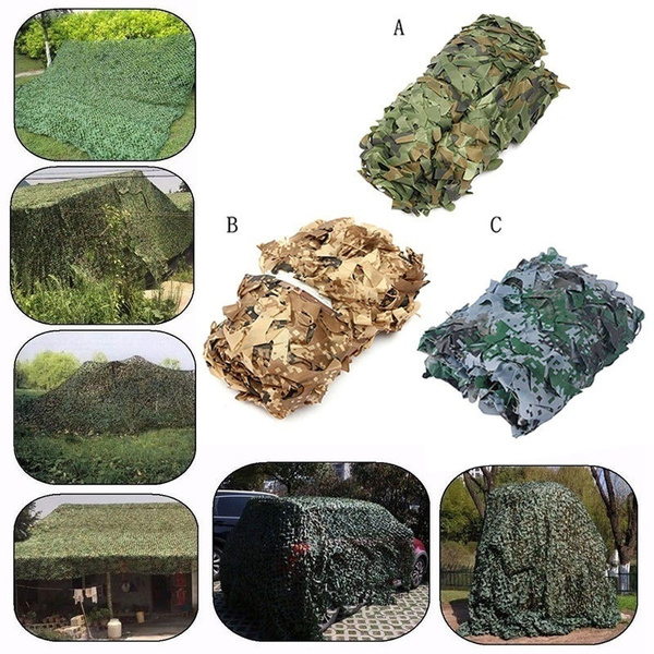 Woodland Camouflage Netting Military Camo Hunting Shooting Hide Cover Net 