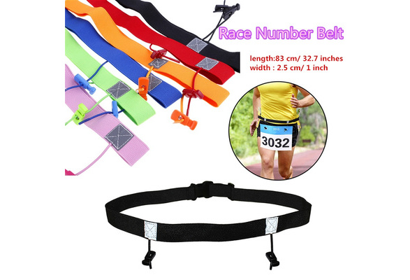 Triathlon Marathon Race Number Belt Running Waist Pack Cloth Bib Holder Run B.!