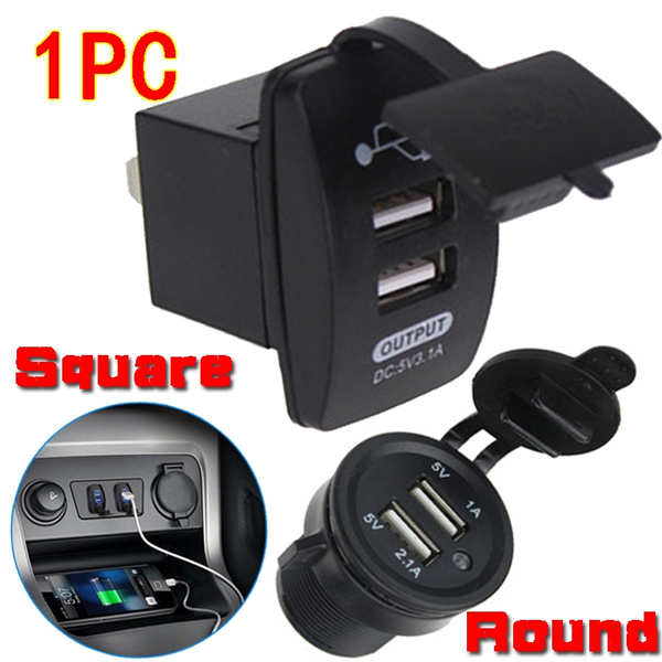 Doble USB Cargador De Coche Encendedor Divisor 12V Adaptador de corriente salida # Doble USB Cargador De Coche Encendedor Divisor 12V Adaptador de corriente salida #