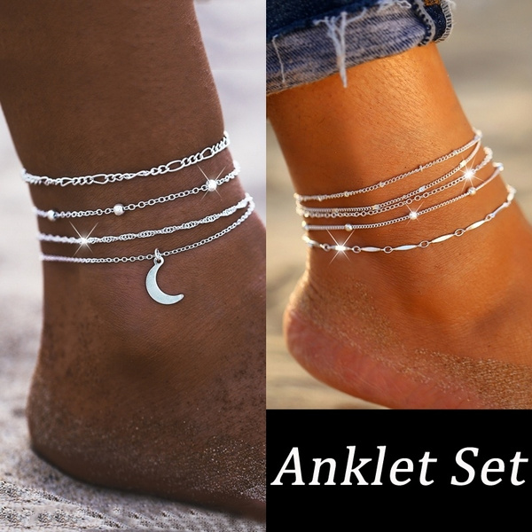 Anklets, Chain, Simple, beachanklet