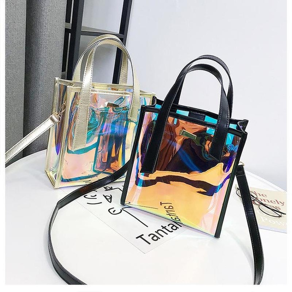 Fashion PVC Transparent Laser Shoulder Crossbody Bag for Women