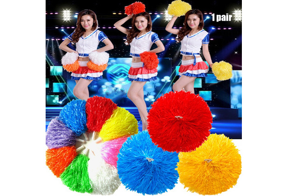 Costume Double hole handle Cheerleading Cheering Ball Club Sport Supplies  Cheerleader pompoms Dance Party Decorator