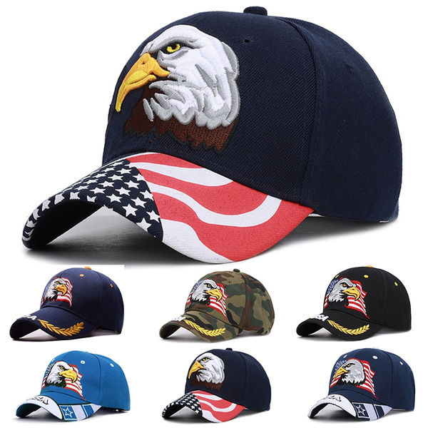 6 Styles Unisex Patriotic Caps American Flag Hat Military Snapback