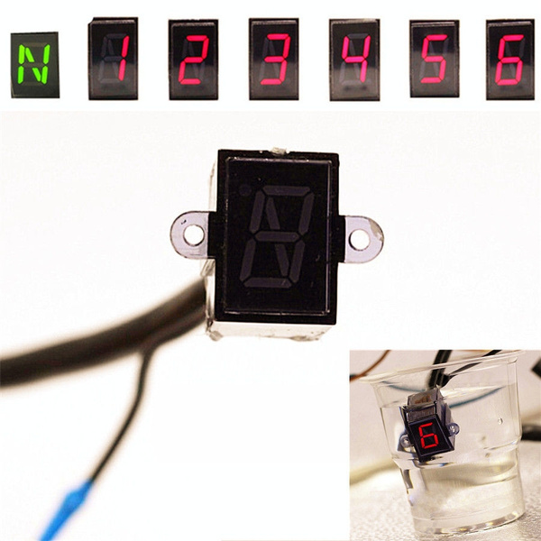 LED Motorcycle Gear Indicator Light N6 Speed Shift Clutch Lever Gauge