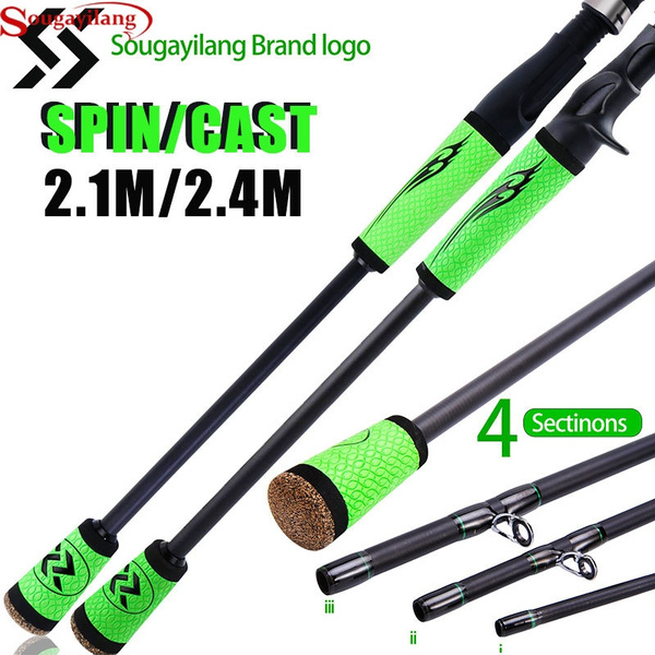 Sougayilang Speed Bass Fishing Rods Portable Light Weight High Carbon 4 Pc  Blanks for Travel Freshwater Fishing Spinning & Casting