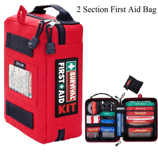 Outdoor Hiking Camping Survival Travel Emergency First Aid Kit Rescue Bag Case 